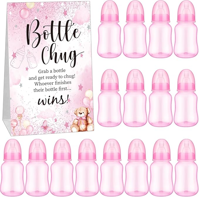 TrelaCo Bottle Chug Baby Shower Game 20 Pcs Baby Bottles Shower Favor by TrelaCo