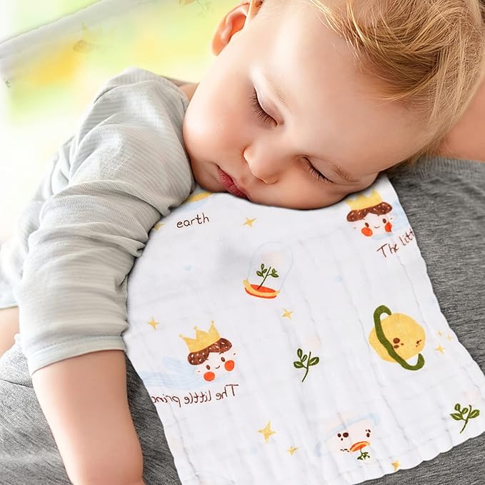 FOOK FISH Muslin Burp Cloths Large 20''x10'' 10 Packs - Image 5