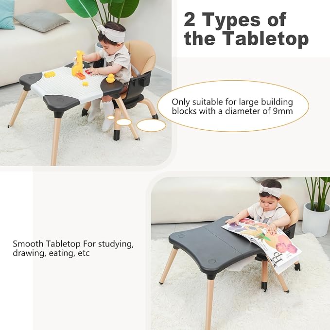 Baby High Chair, 7 in 1 Convertible High Chairs - Image 4