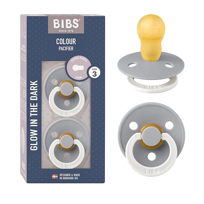 BIBS Pacifiers Colour Collection | Natural Rubber Baby Pacifier | Set of 2 by BIBS