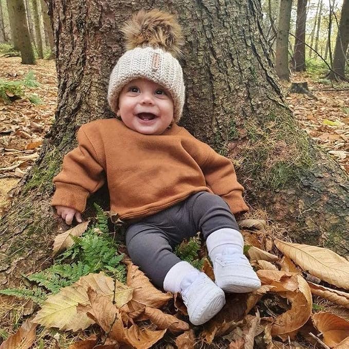 Toddler Baby Boy Clothes Solid Color Long Sleeve Crewneck Sweatshirt Top Casual - Image 2