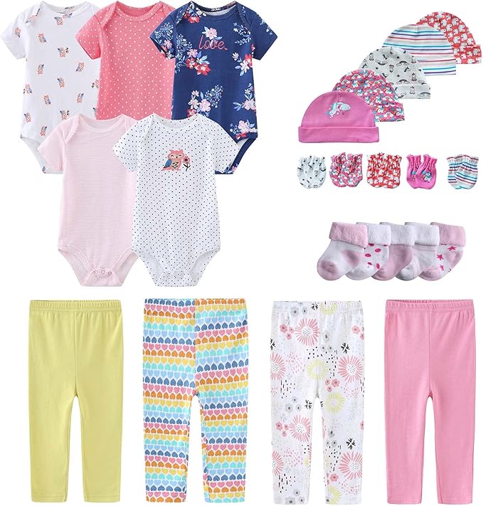 Newborn Layette Gift Set Bodysuits Pants by MAMIMAKA