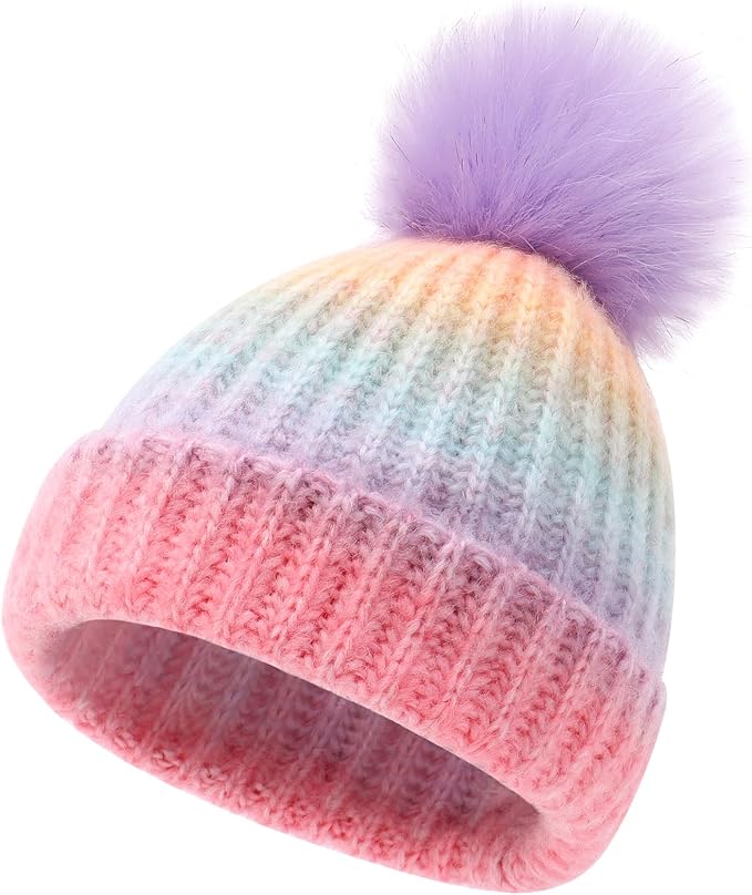 Girls Winter Hat Warm Toddler Beanie by FUOITA
