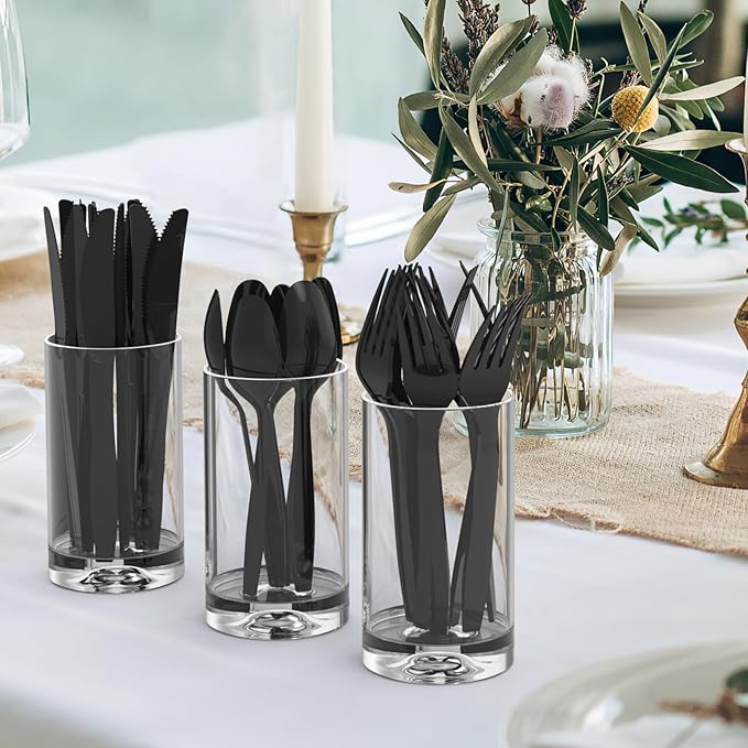 360 Count Black Plastic Spoons Disposable, Heat Resistant, Solid and Durable - Image 7