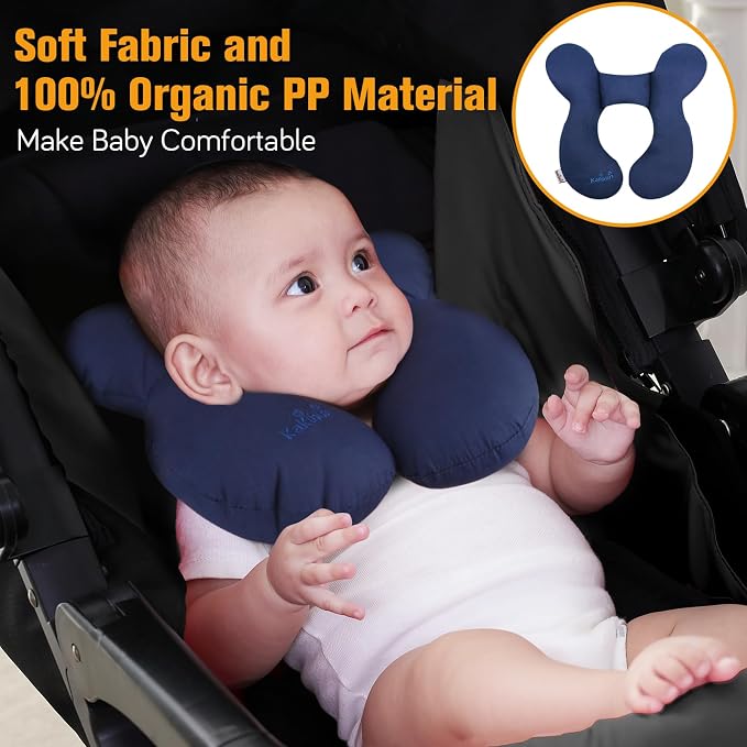 KAKIBLIN Baby Travel Pillow, Infant Head and Neck Support Pillow - Image 2