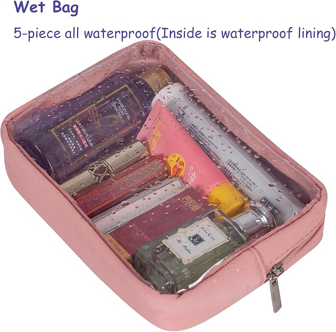 TSA Approved 5-Piece Diaper Bag Organizer Pouch Set Clear Waterproof TPU Kids - Image 4