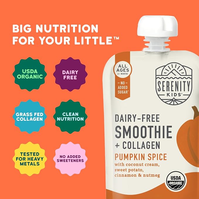 Serenity Kids 6+ Months Pumpkin Smoothie Baby Pouch Food - Image 4