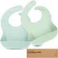 KeaBabies 2-Pack Silicone Baby Bibs by KeaBabies