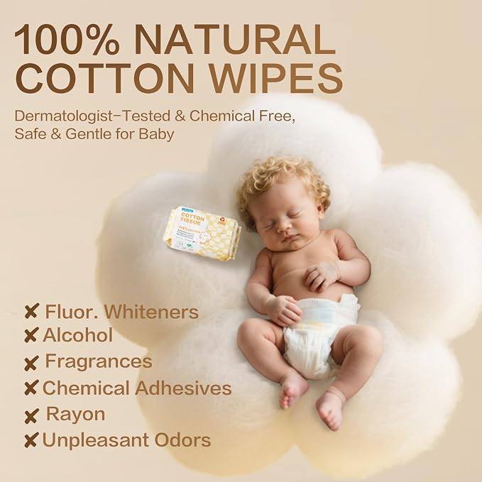 Winner 100% Cotton Dry Wipes, USDA Certified Baby Wipes, 33% Thicker & Ultra - Image 2