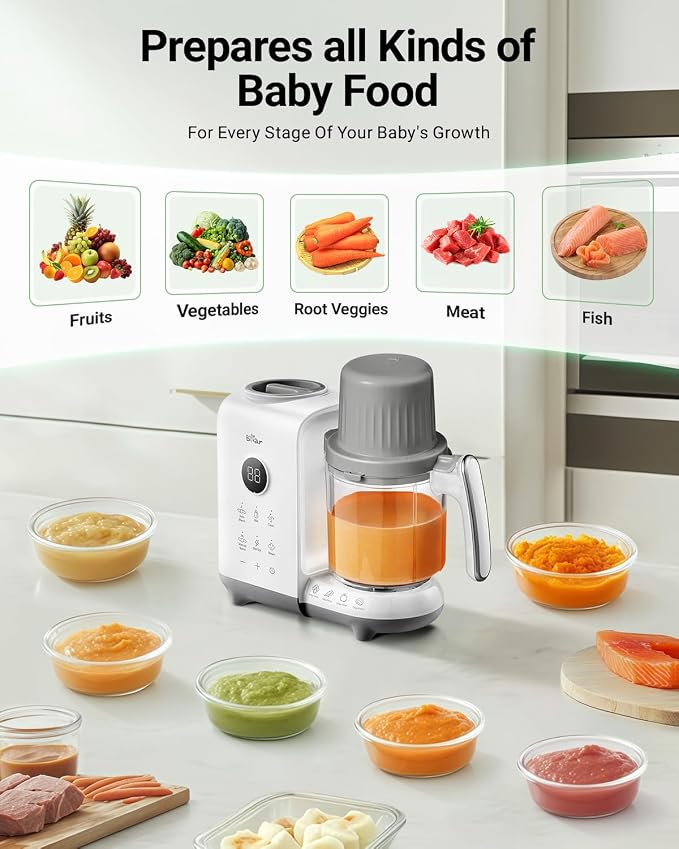 Bear Baby Food Maker with Two Layer Steam Baskets, One Step Baby Food Processor - Image 9