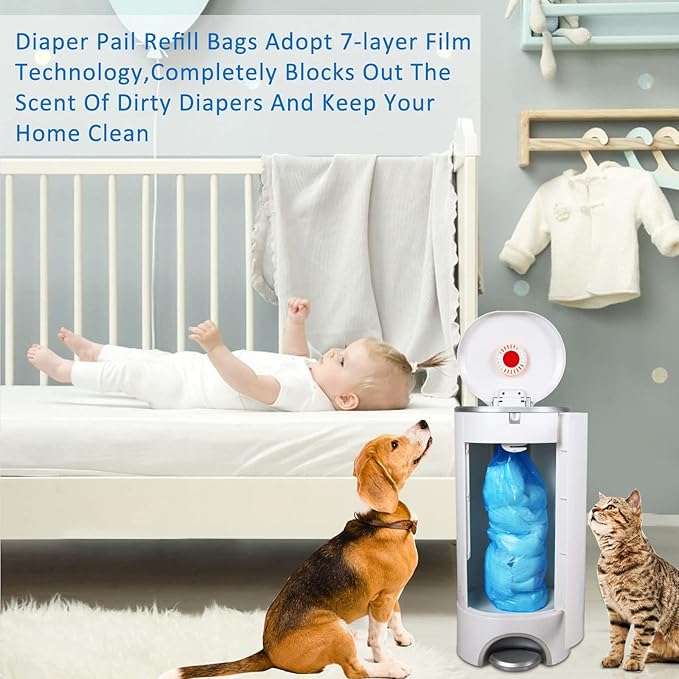 Diaper Pail Refill Bags 34 Bags 1088 Counts Compatible - Image 5