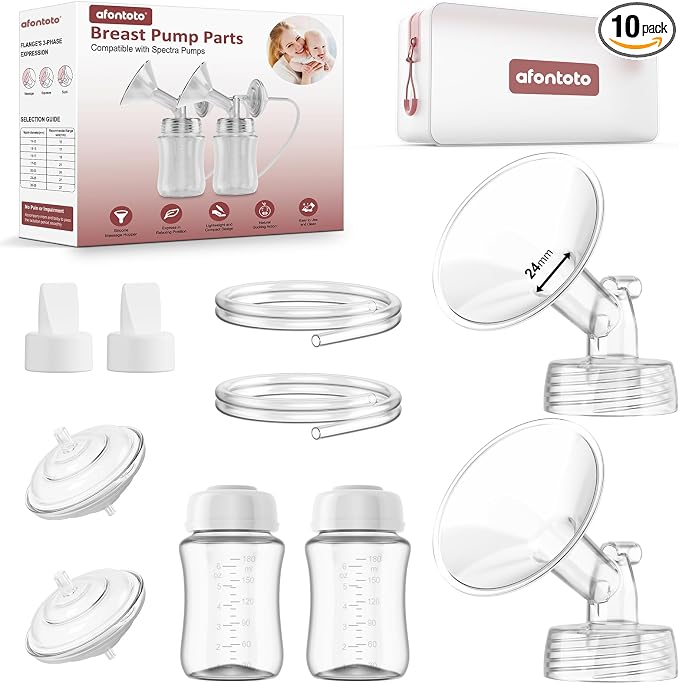 Pump Parts Compatible with Spectra S1/S2/9Plus Breastpump, Full Set Replacement by afontoto