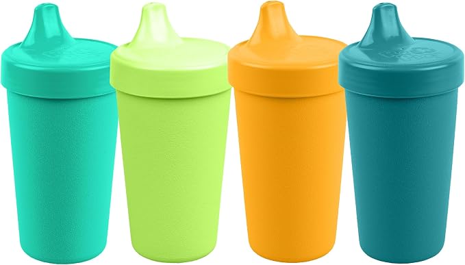 Re-Play Sippy Cups for Toddlers - 10 Oz. Reusable Spill Proof Cups for Kids by Re-Play