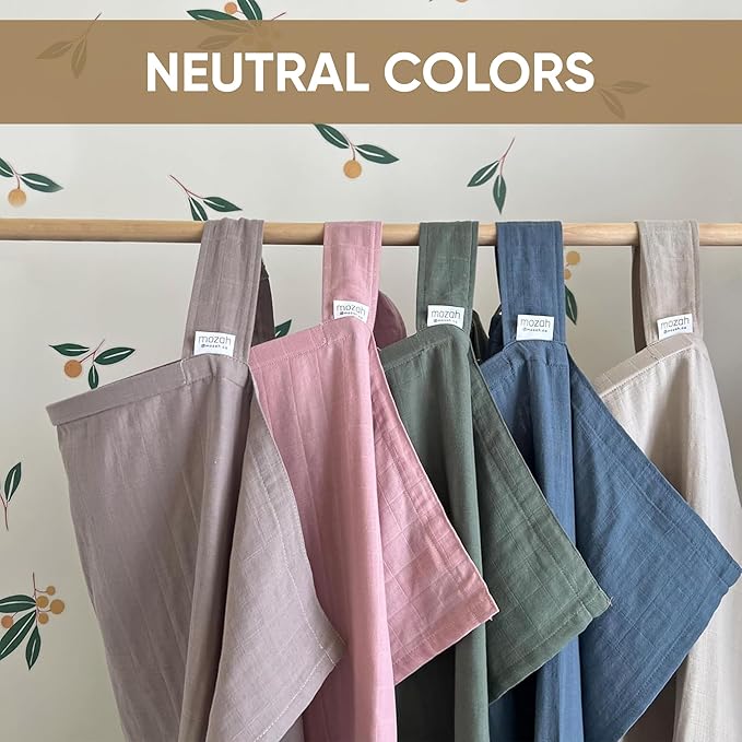 MOZAH 100% Organic Cotton Muslin Nursing Cover - Image 6