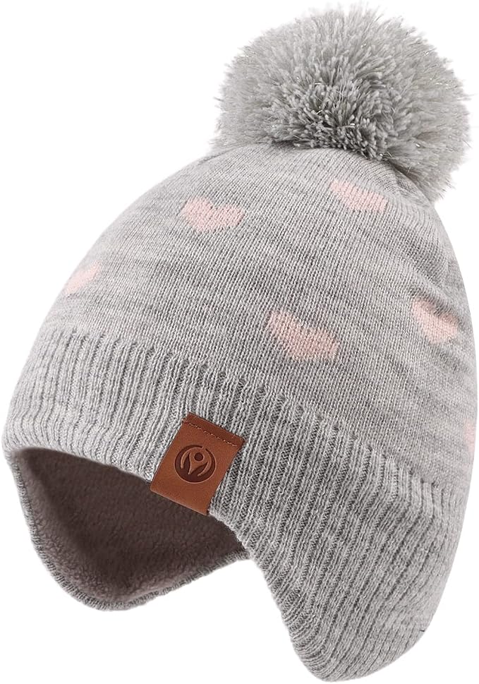JANGANNSA Knitted Baby Hat Scarf Set Winter Warm Boys Girls Beanie Fleece by JANGANNSA