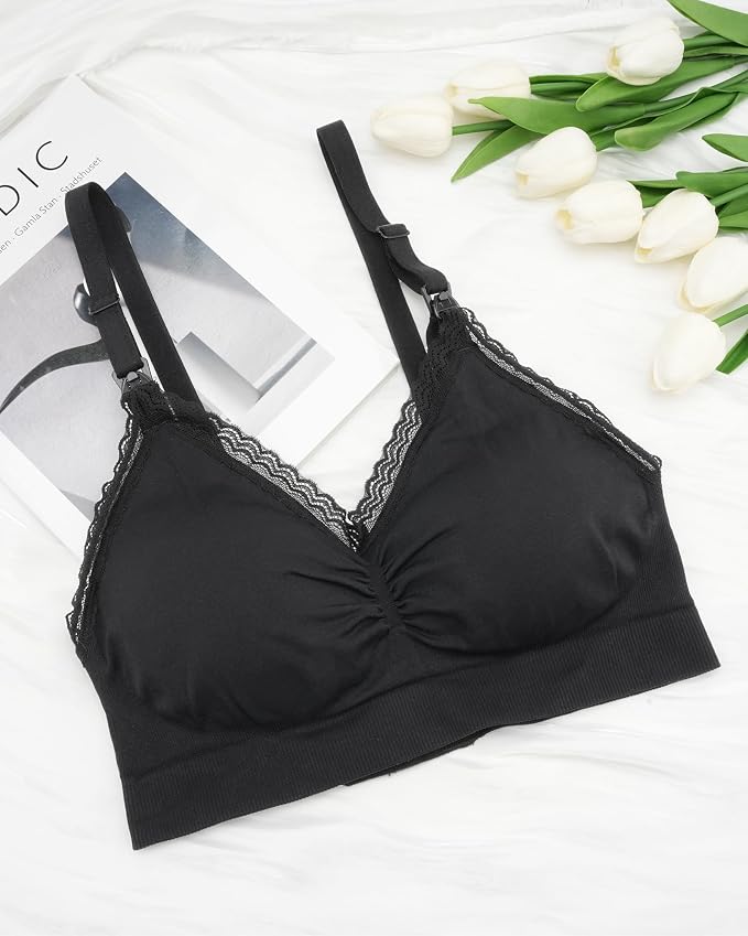Stelle Lace Nursing Bras for Breastfeeding Seamless Pregnancy Maternity - Image 7