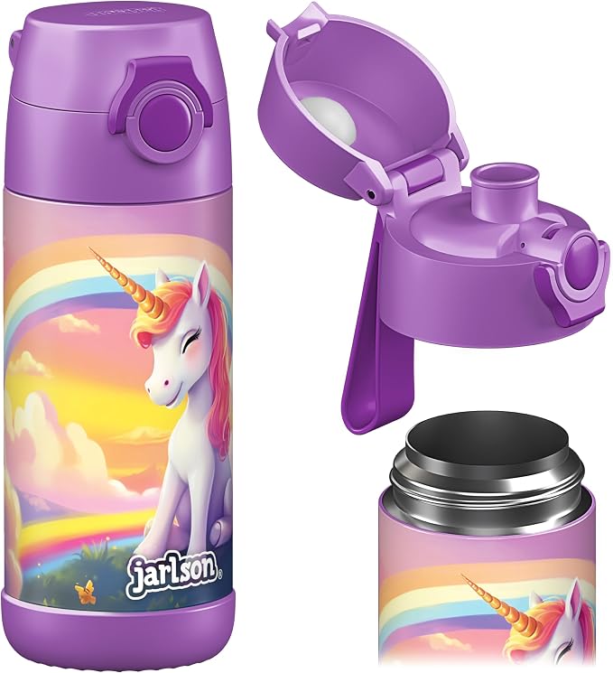 Jarlson® Mali Children's Water Bottle, Thermal Stainless Steel Water Bottle by JARLSON