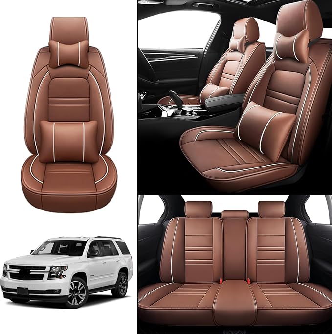 Car Seat Covers for Chevy Tahoe 1995-2025 | 5-Seats Seat Covers, Waterproof - Image 2