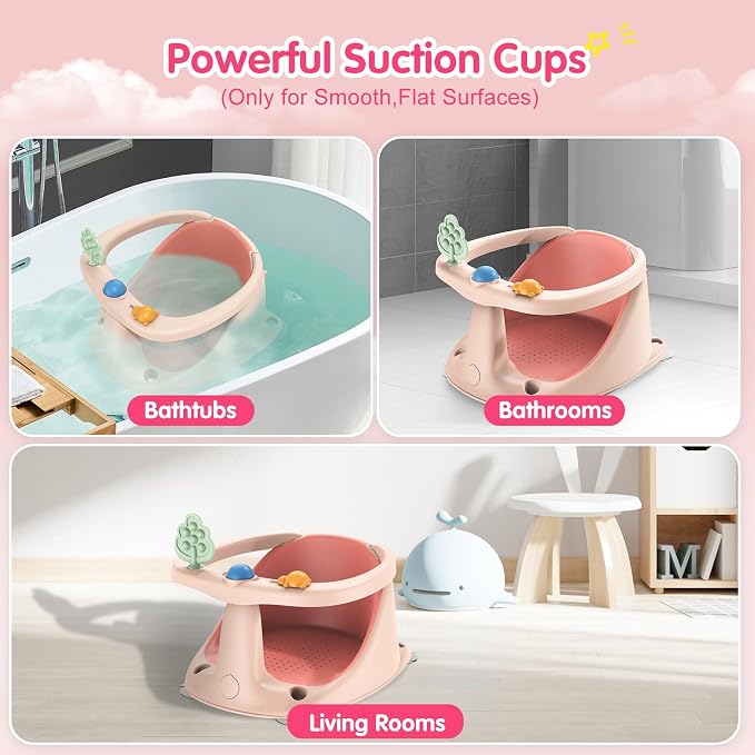 Baby Bath Seat for Babies 6 Months & Up, Non-Slip Bath Seats for Babies Sitting - Image 6