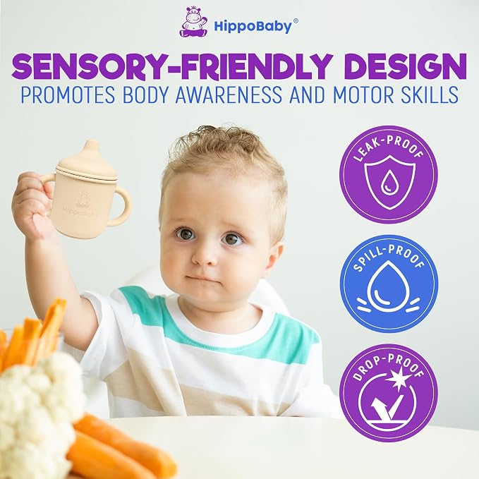 Silicone Transition Sippy Cup for 6+ month old | Includes 1 Toddler straw cup & - Image 4