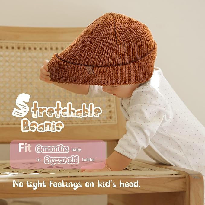 FURTALK Toddler Beanie Baby Boys Girls Beanies Kids Winter Hats Children Knit - Image 3