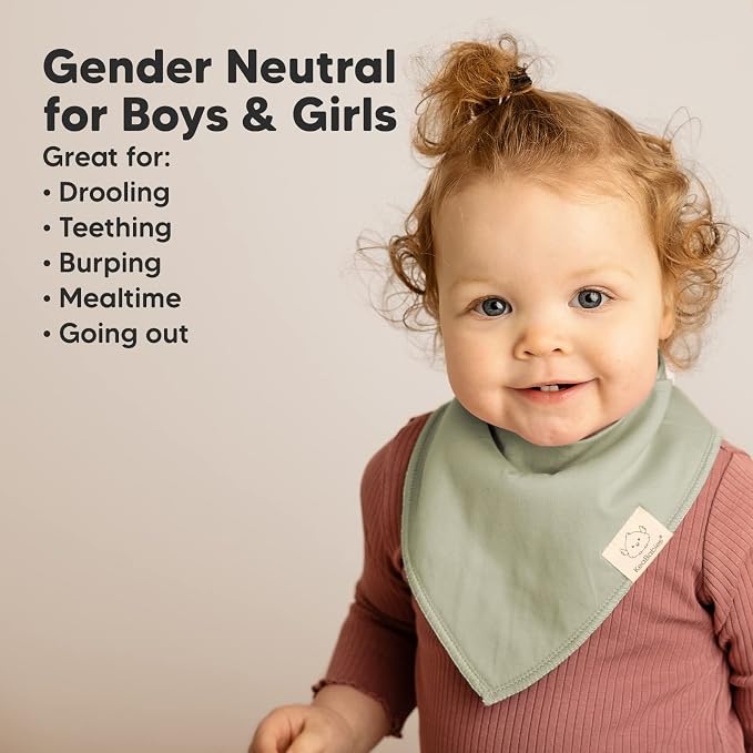 8-Pack Organic Baby Bandana Bibs - Image 6