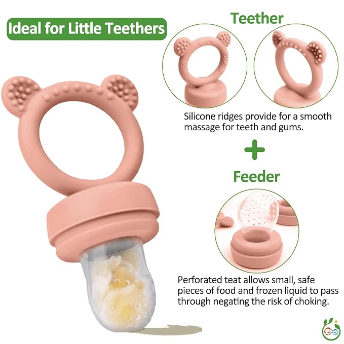 JEXFUN Baby Breastmilk Popsicle Molds & Baby Fruit Food Feeder Pacifier Combo - Image 5