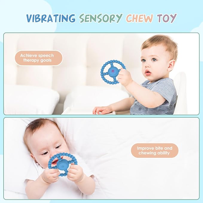 Vibrating Sensory Chew Toy, Vibrating Teether - Image 7