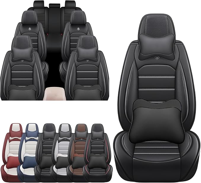JOJ Car Seat Cover Fit for Toyota Highlander 2001-2025, 7 Seat Car Seat Cover by JOJ