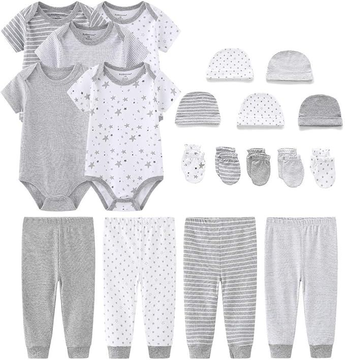 Kiddiezoom Newborn Baby Girl Boy Clothes Baby Outfits Pants Bodysuits Gifts Set by Kiddiezoom