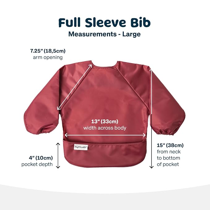 Tiny Twinkle Long Sleeve Bib for Babies & Toddlers – 2 Pack Waterproof Smock - Image 5