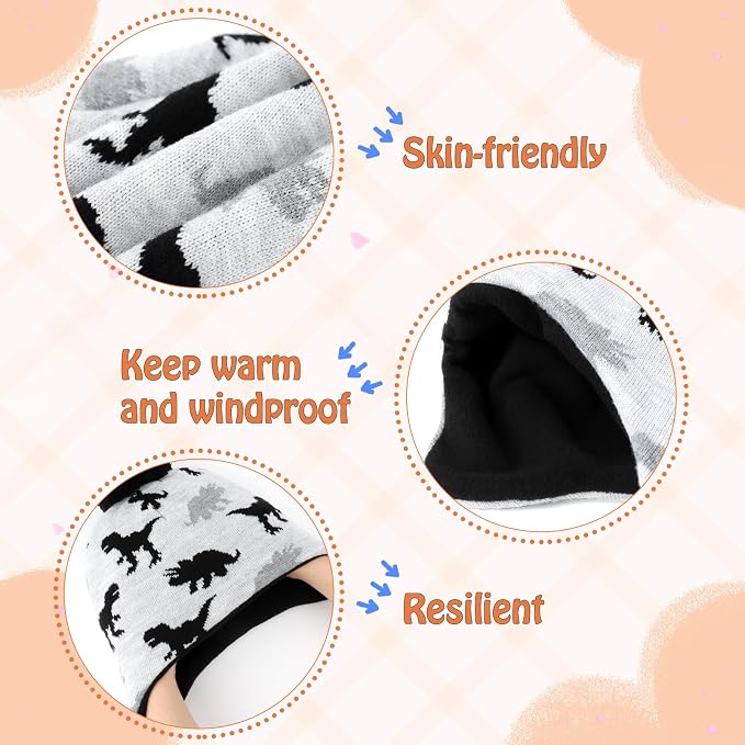 Duoyeree Kids Beanie Hat for Boys Girls Pom-pom Kint Hats Cozy Lining Winter - Image 5