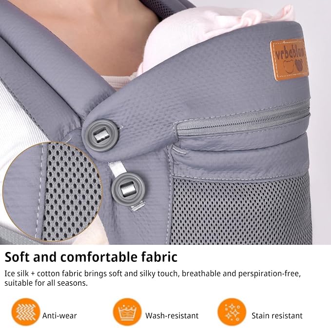 Baby Carrier Newborn to Toddler, Ergonomic Safe Soft Breathable Infant Carrier - Image 7