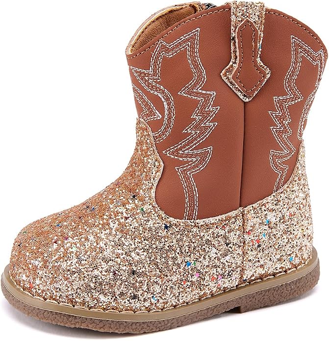 BMCiTYBM Baby Cowboy Cowgirl Boots Infant Western Shoes Boys Girls Round Toe - Image 4