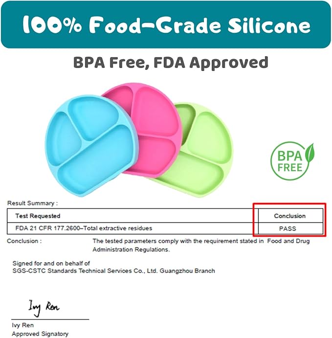 Silikong Suction Plate for Toddlers | BPA Free, 100% Food-Grade Silicone | - Image 3