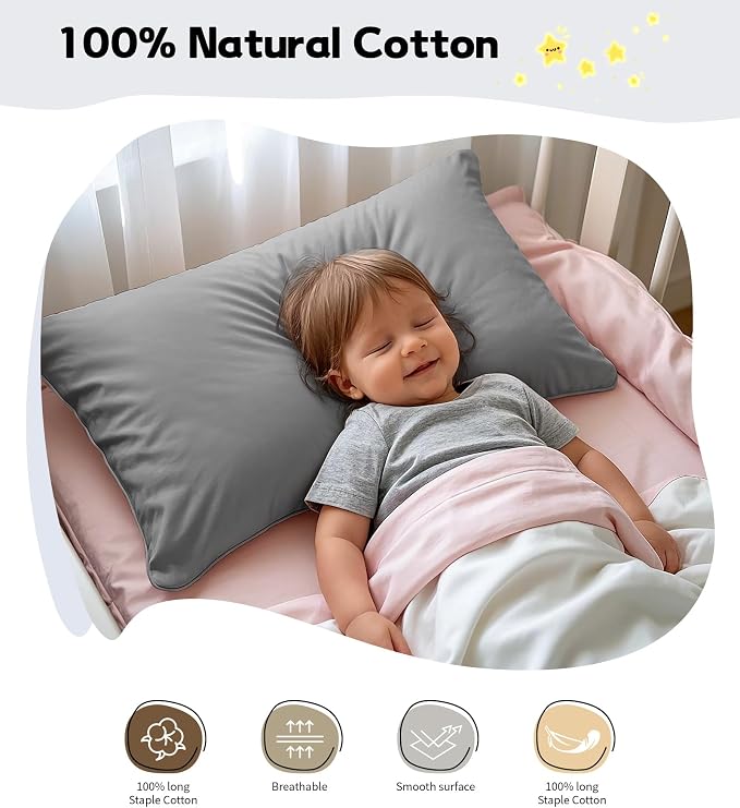 Deep Dream Toddler Pillowcases for 13x18 Pillow 2 Pack, 100% Cotton Travel - Image 3
