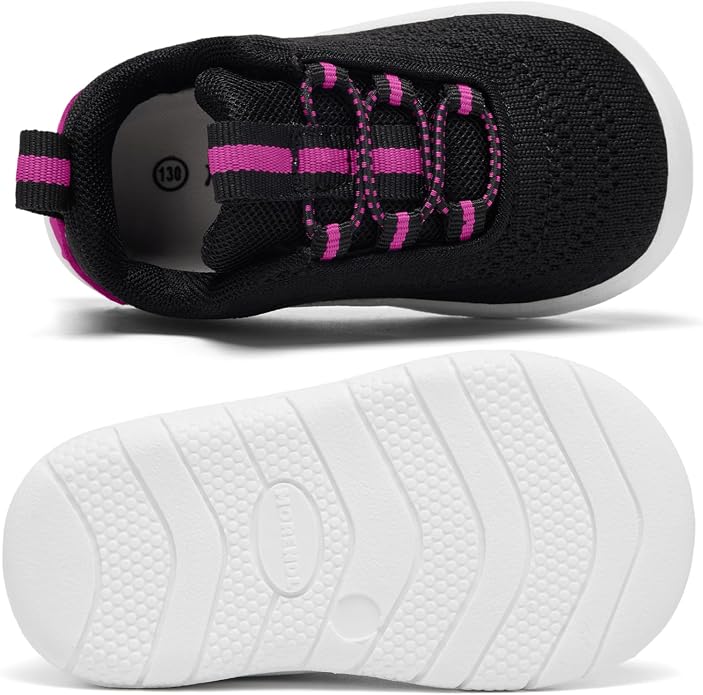MORENDL Toddler Slip On Sneakers Baby Walking Shoes Non-Slip Breathable Unisex - Image 4