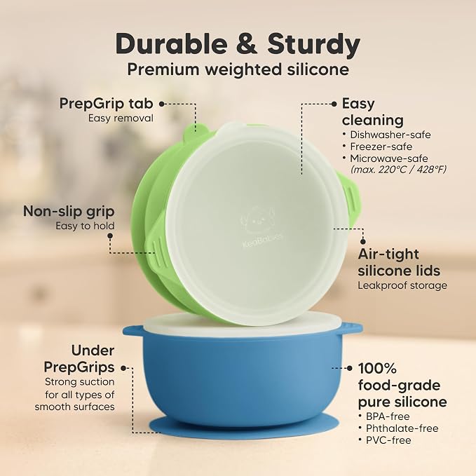 KeaBabies 2-Pack Baby Bowls - Image 2