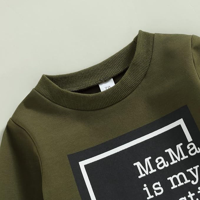 Toddler Baby Boy Clothes Solid Color Long Sleeve Crewneck Sweatshirt Top Casual - Image 3