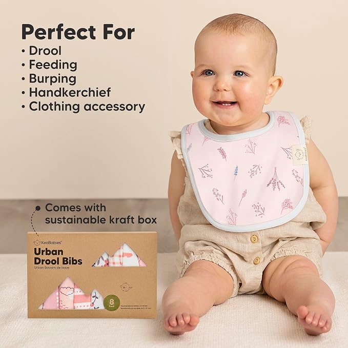 8-Pack Organic Baby Bibs for Boys, Girls - Image 7