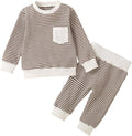 Toddler Baby Boy Fall Clothes Waffle Outfit Long Sleeve Color Blocking by Fufuriprefer