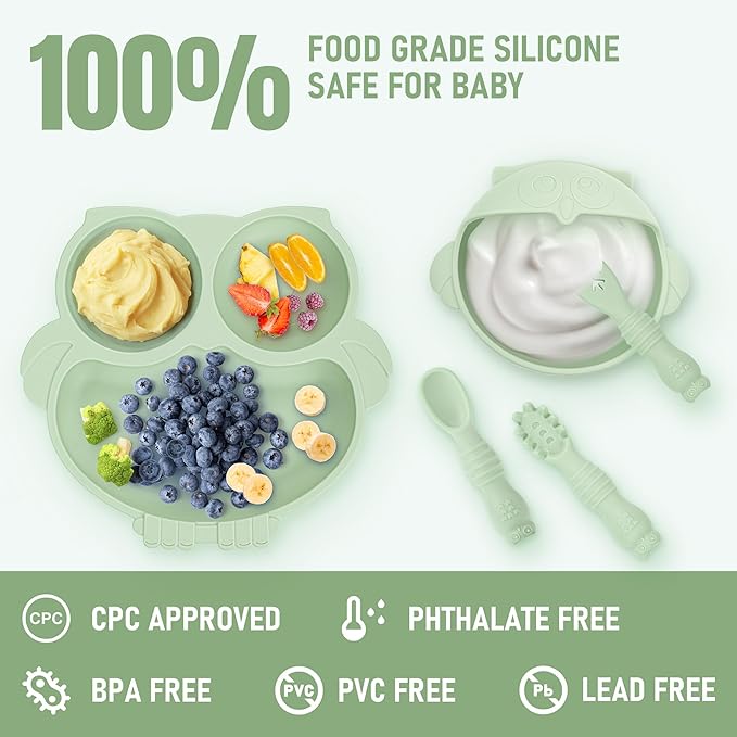 Baby Weaning Set, Silicone Feeding Set, Toddler Set - Image 2