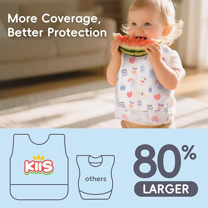 KIIS Disposable Baby Bibs for Travel - Image 6