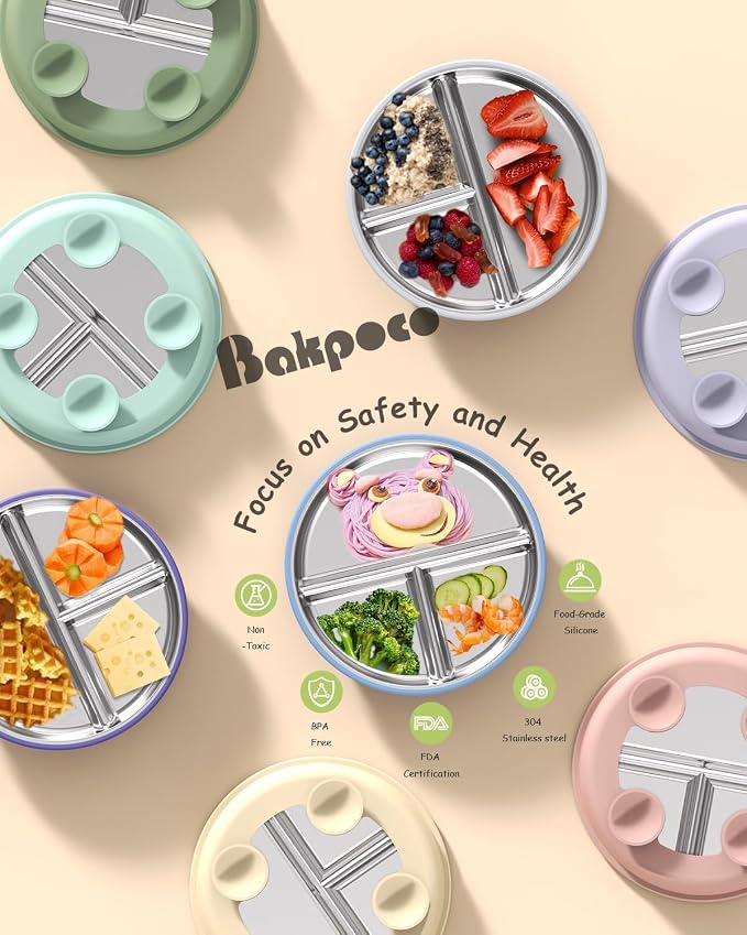 Stainless Steel Toddler Plate - Image 7