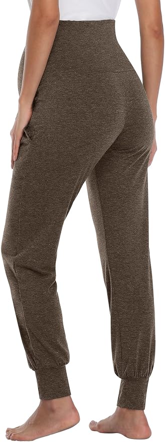 AMPOSH Women's Maternity Pants Stretchy Lounge Workout Pants Casual Loose Comfy - Image 4
