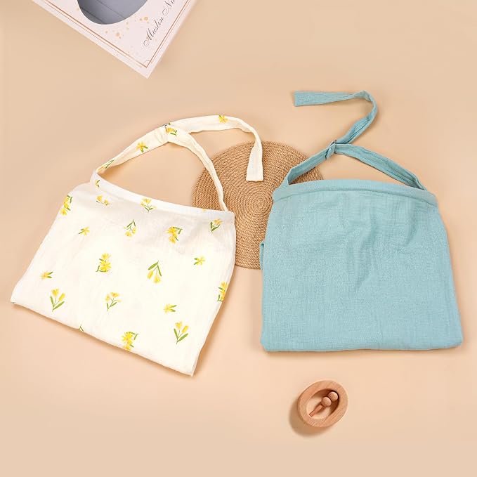 Muslin Nursing Cover for Breastfeeding, Privacy Breathable Breastfeeding Cover - Image 3