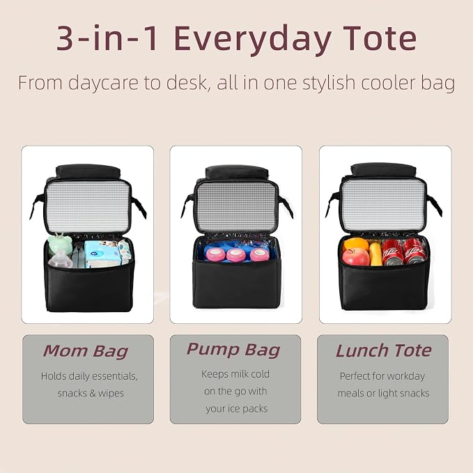 Insulated Bottle Cooler Bag, Holds 6×9oz, 18L Large 2-n-1 Backpack Lunch Bag - Image 4