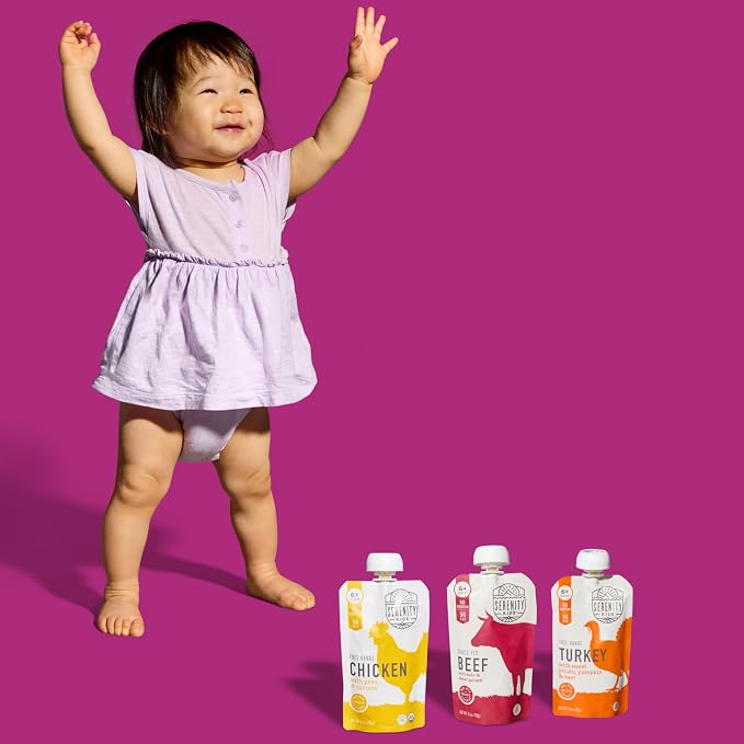Serenity Kids 6+ Months Ethically Sourced Meat Baby Food Puree Pouches Variety - Image 5