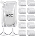 Meanplan 100 Pcs Plastic Pouches Bulk Reusable Squeeze Pouches Clear Plastic by Meanplan