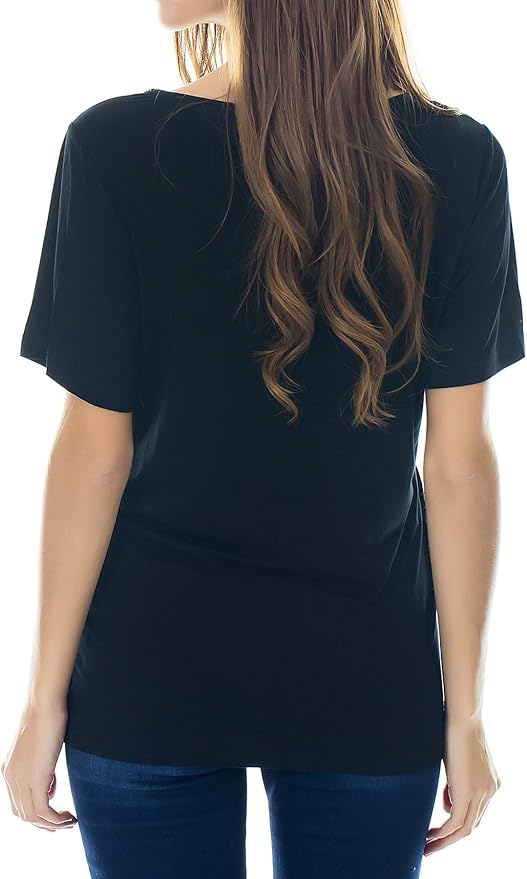 Smallshow Women's Maternity Nursing Tops Short Sleeve Breastfeeding Clothes - Image 4